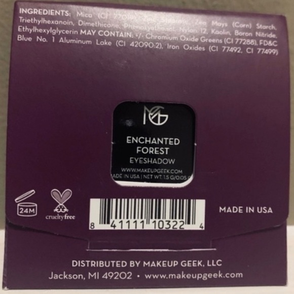 NWT Full Size MAKEUP GEEK Square Matte Eyeshadow “ENCHANTED FOREST” - Picture 2 of 9